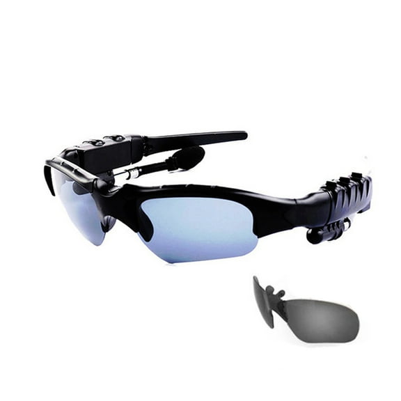 SHELLTON Wireless Bluetooth MP3 Sunglasses Polarized Lenses Music Sunglasses V5.0 Stereo Handfree Headphone for iPhone Samsung Most Smartphone or PC (Two Replaceable Lenses)