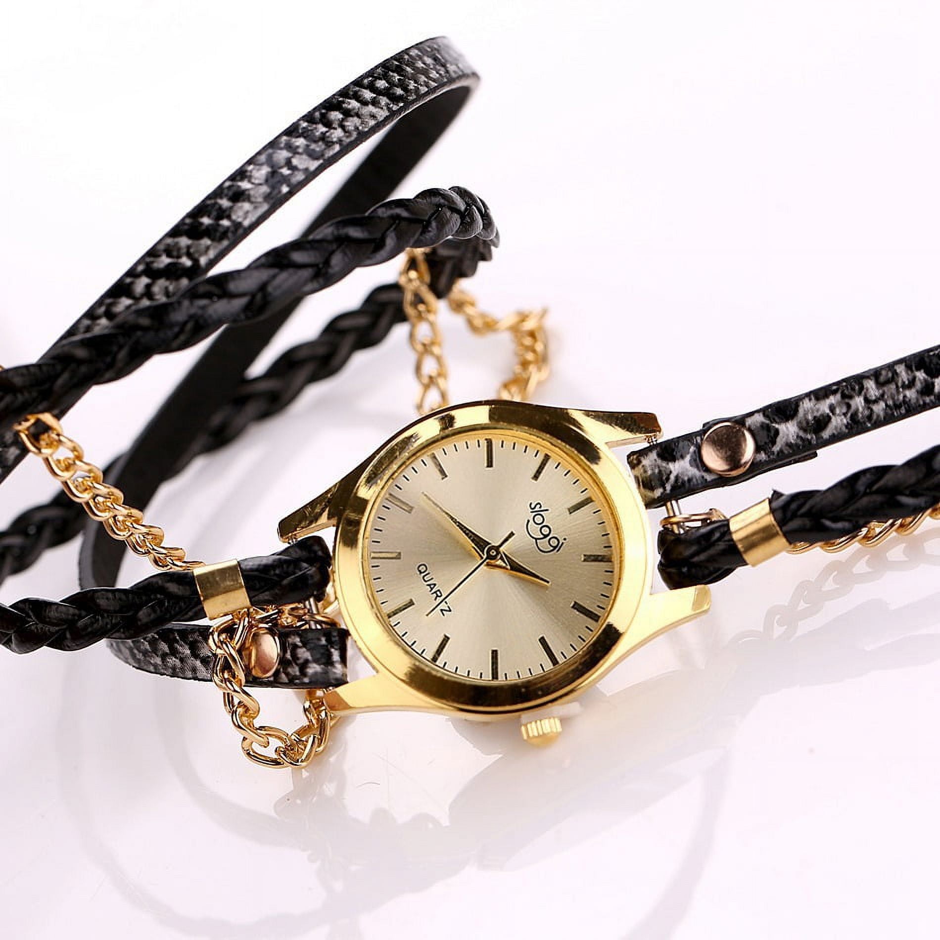 Women\'s Bangle Watch and Bracelet Set Black /Gold Anne Klein Women main image 2