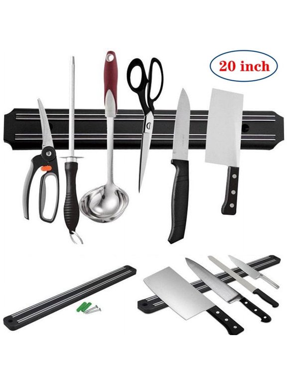 Magnetic Knife Strips, 20 inch Multipurpose Magnetic Knife Holder, Knife Bar, Knife Rack, Knife Strip, Kitchen Utensil Holder, Tool Holder, Magnetic Tool Organizer