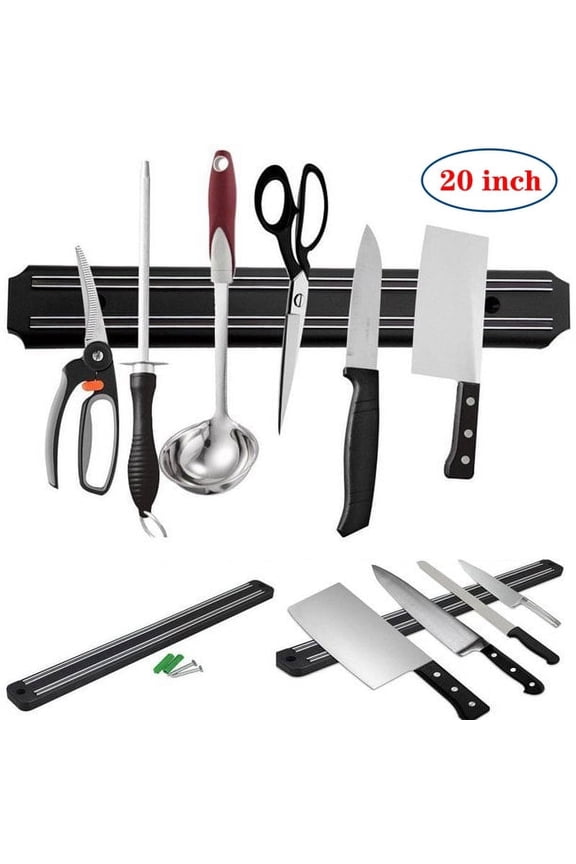 Magnetic Knife Strips, 20 inch Multipurpose Magnetic Knife Holder, Knife Bar, Knife Rack, Knife Strip, Kitchen Utensil Holder, Tool Holder, Magnetic Tool Organizer