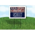 thumbnail image 1 of SHELLY WELCOME HOME FLAG 18 in x 24 in Yard Sign Road Sign with Stand, 1 of 4