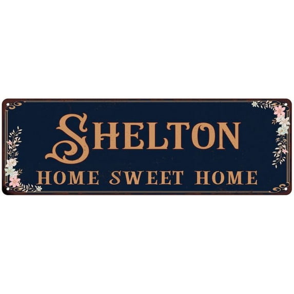 SHELTON Home Sweet Home Victorian Look Gift 6x18 Metal Sign 206180046687