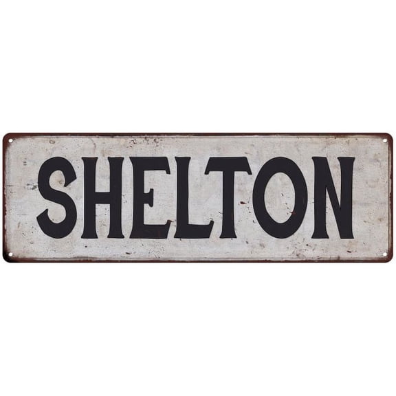 SHELTON Vintage Look Rustic Chic Metal Sign 6x18 106180036687