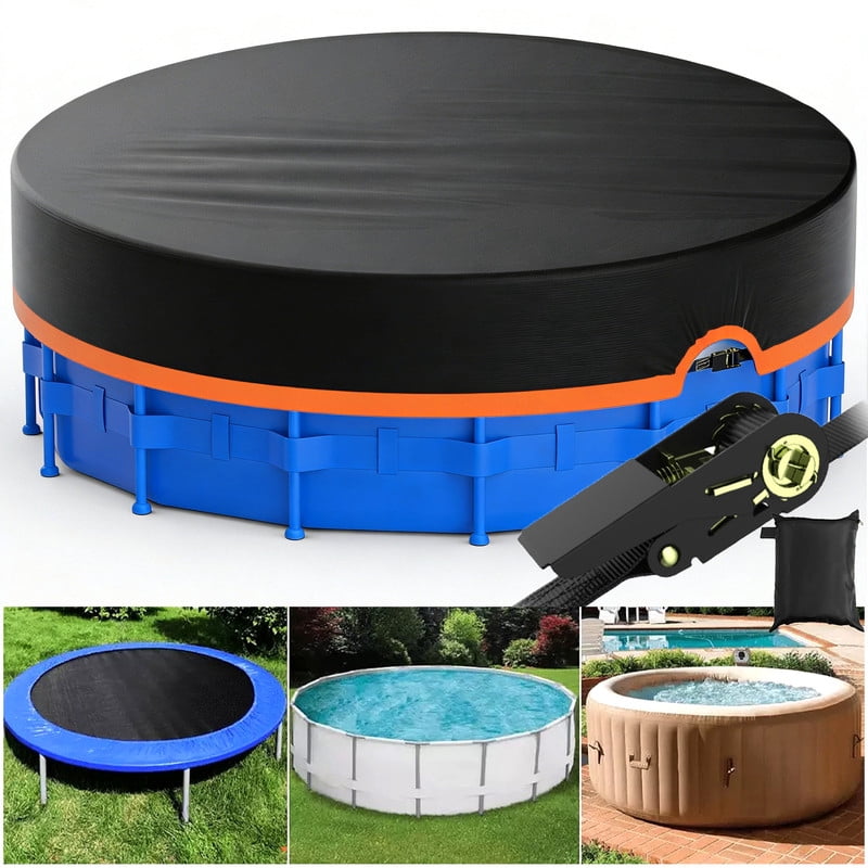 SHELTUSE 14Ft Round Pool Cover, Solar Pool Covers for Above Ground ...