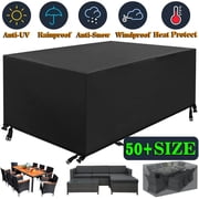SHELTUSE Patio Furniture Covers Waterproof Outdoor Sectional Furniture Set Cover, Rectangular Table Chair Sofa Covers, Dust Proof Furniture Protective Cover Lar