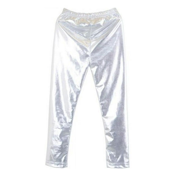 SHEMALL Fashion Girl Leggings Kids Shiny Dance Trouser Child Pants