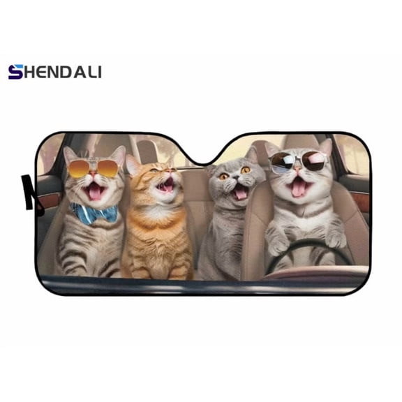 SHENDALI Foldable Windscreen Sunshade, designed specifically for SUVs, trucks, vans and cars, automotive accessories, anti-slip design, effectively blocks UV rays.