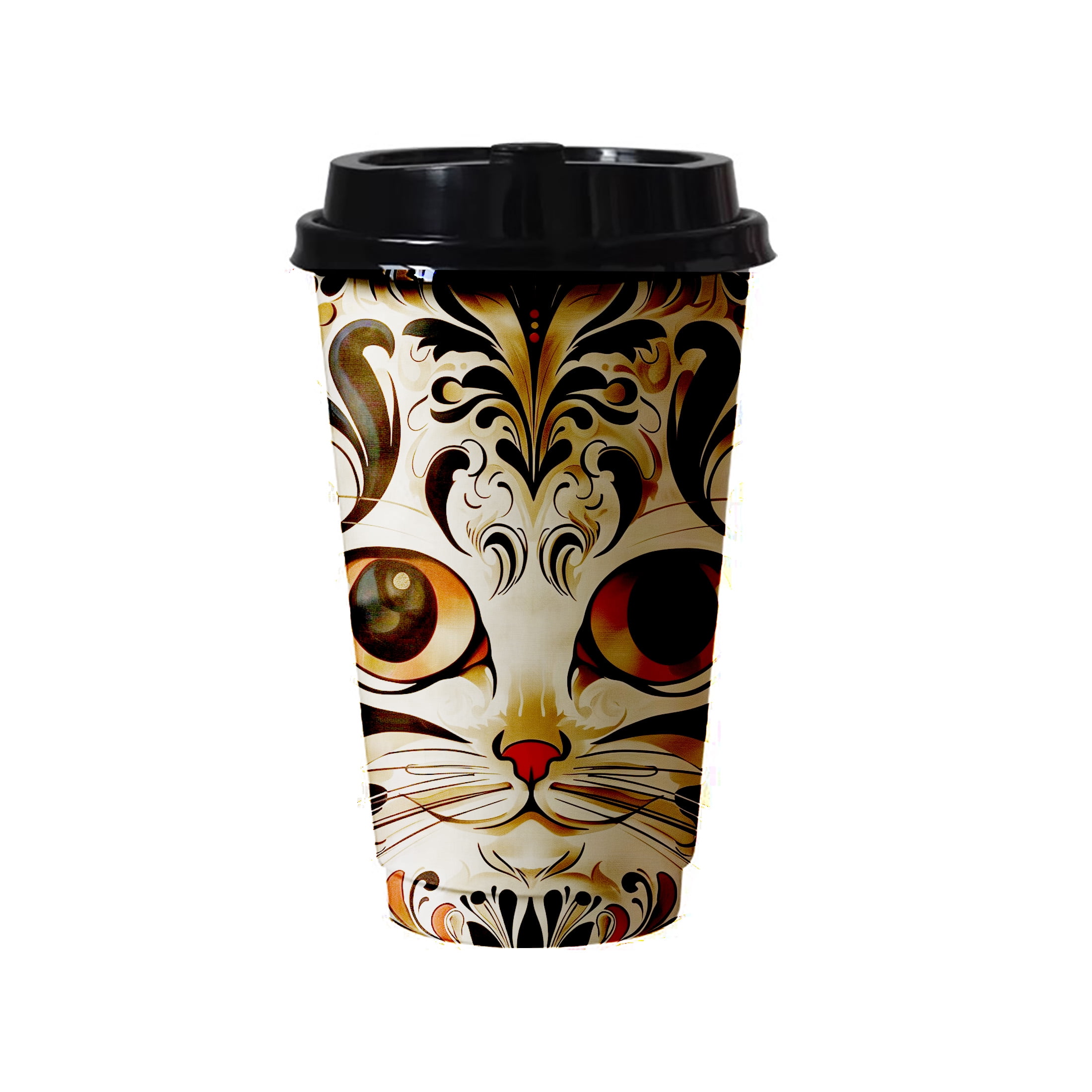 SHENDONG Cute Cat Mugs with Handle Cute Cups Cat Tea Coffee Cup Double Wall Insulated Glass Espresso Cups 8.4oz Milk Cup Gift for Personal Birthday Valentine's Day and Office