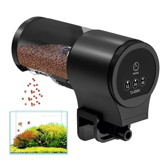 SHENERDA Auto Fish Feeder Automatic Food Feeder for Fish Tank 100ml 12H 24H 48H Timer Equipment for Koi Guppy Betta Cichlid Turtle Shrimp Food