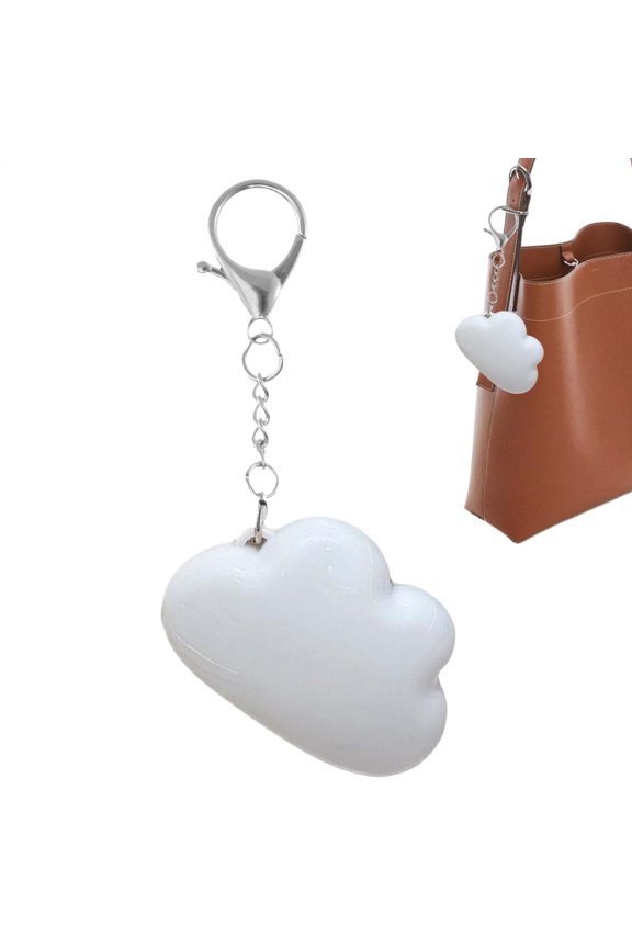 Automatic Sensor Bag Light LED Cloud Shape Rechargeable Keychain Touch Handbag Light for Home Winter Bedside Desktop Tabletop Hallway Toilet School Everyday Nursery ideal
