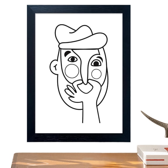 SHENERDA Bathroom Wall Decor Funny Humorous Black and White Bad Smell Pinching Nose Bathroom Pictures for Wall for Home Office Hotel Farmhouse Restaurant Shower Toilet Restroom value