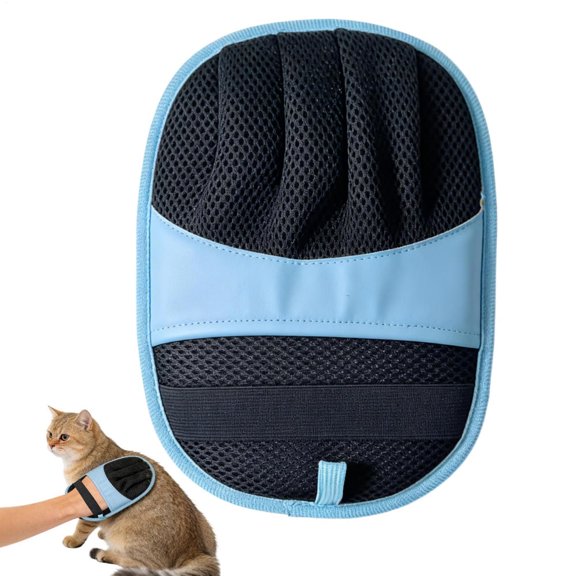 SHENERDA Cat Hair Remover Glove Electrostatic Five-Finger Grooming Supplies Washable Cat Pet Hair Removal Tool for Couch Carpet Furniture Laundry Clothes Puppy Kitten Shower Shedding fitting