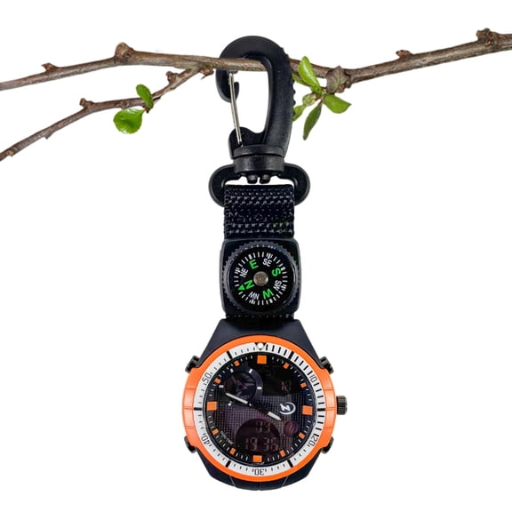 SHENERDA Compass Watch Portable Compass Sports Pocket Watch with Carabiner for Outdoor Camping Hiking Backpacking Sports Mountaineering Adventure handsome