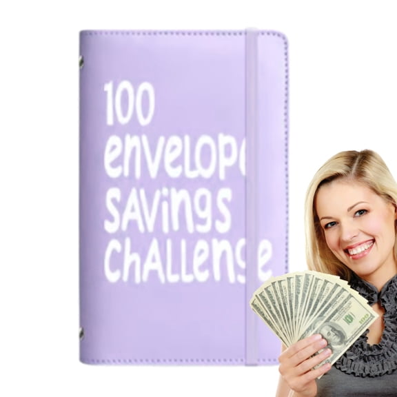 SHENERDA Envelope Money Saving Money Saving Binder 100 Days Tracker Planner To Save 5050 Dollars for Men Women Adults Children School