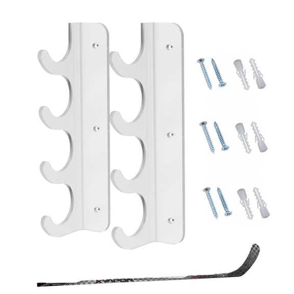 SHENERDA Fishing Pole Holders for Garage Space-saving Horizontal Holder Acrylic Wall Mounted Fishing Rod Rack for Garage Basement Kayak Paddle Hockey Stick kindly