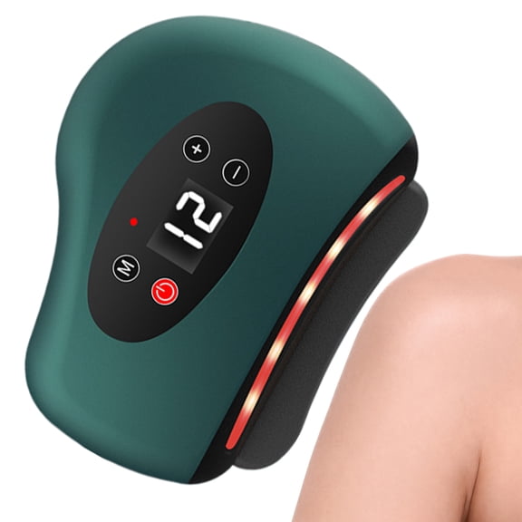 SHENERDA Foot Massager Machine 12-Level Adjustable Vibration Foot Massage Scraper with Red Light for Leg Back Arm Face Home Daily Travel Spa Men Women