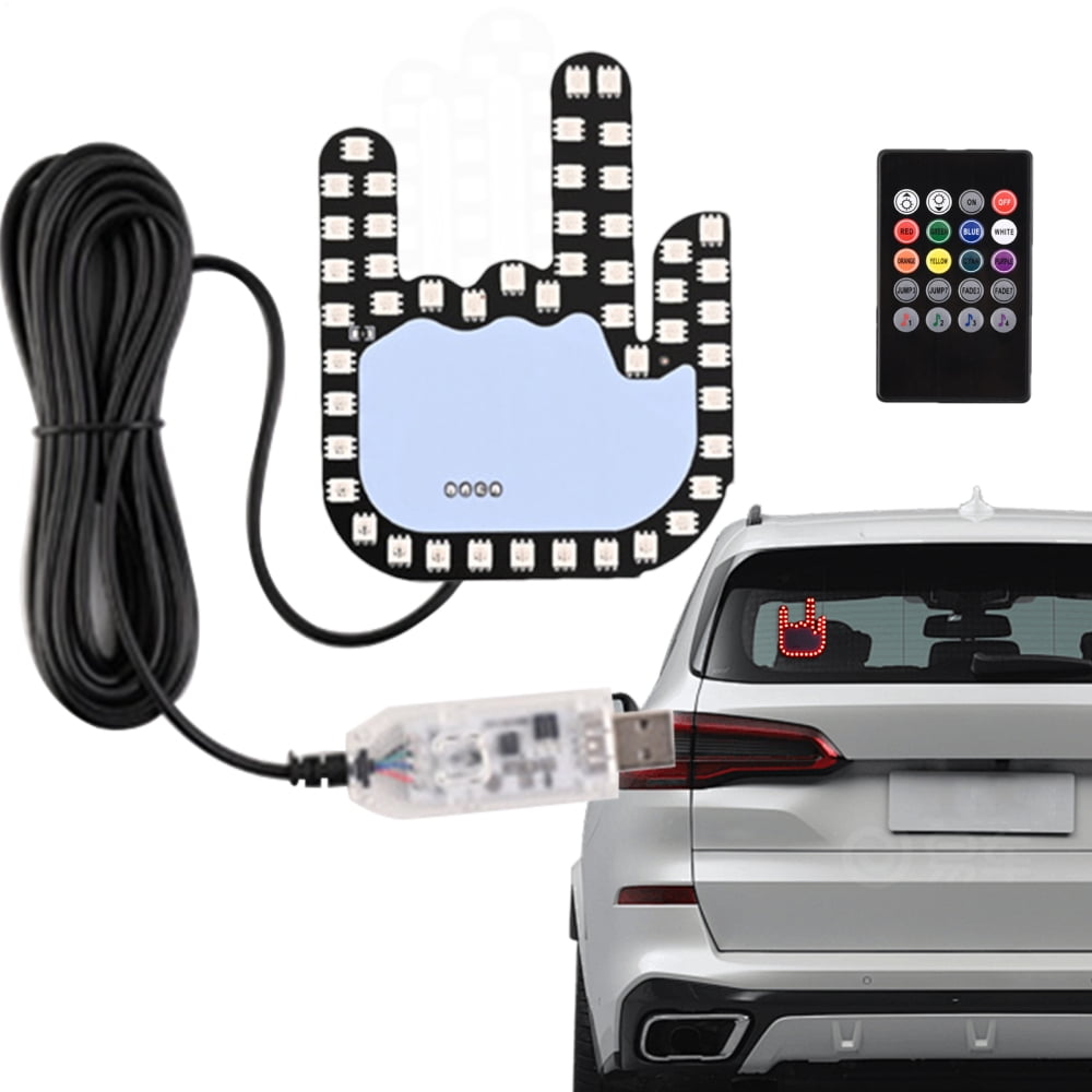 Back Window Finger SHENERDA Hand Light for Car Finger Gesture Light with Remote Funny ...