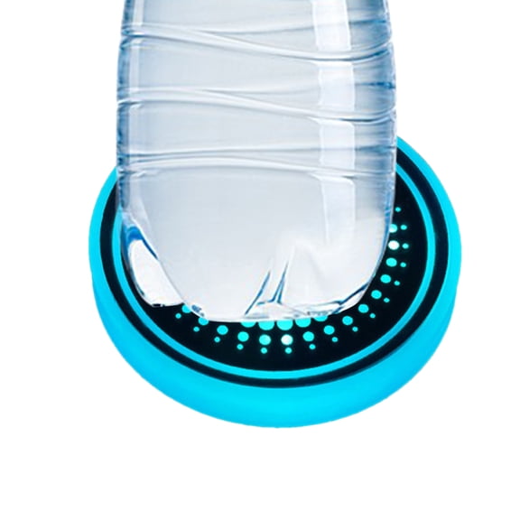 SHENERDA LED Car Cup Holder Insert LED Light up Car Cup Oaster Mat Intelligent Sensor Vehicle Cup Holder Insert Coaster with Colors Changing for SUV Sedan