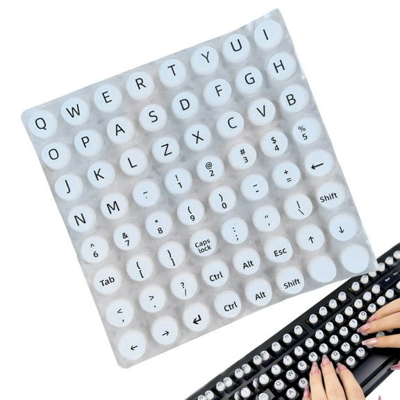 SHENERDA Long Nail Keyboard Bubbles Long Nail Keyboard Cover with Letters Typing Keycaps Work Accessories for Play Game Travel Men Computer Office Laptop Home Notebook everyone