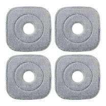 SHENERDA Mop Refill 4 Pieces Microfiber Refills Square Scrub Pad Highly Absorbent Brush for Wet and Dry Floor Care Kitchen Hardwood Home Bathroom Room decent