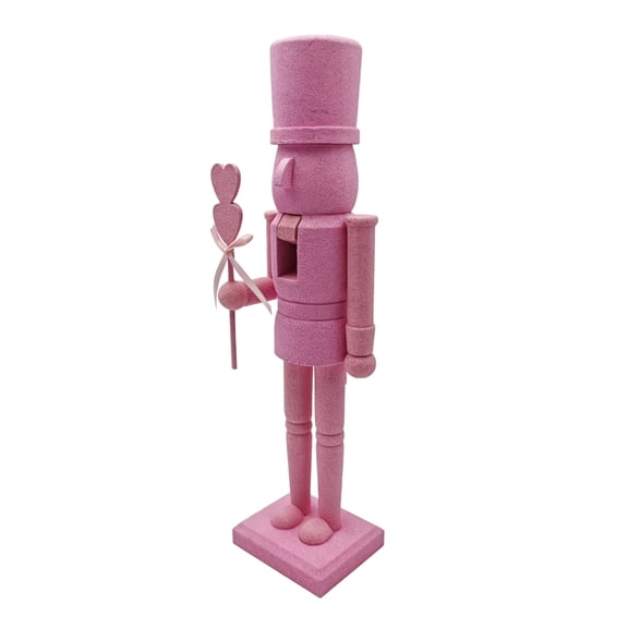 SHENERDA Nutcracker Figures 14.2 Inch Love Soldier Figures Wooden Heart Nutcracker for Christmas Holiday Festive Valentines Day Party Desktop Shelf Centerpiece Fireplace Mantel noble