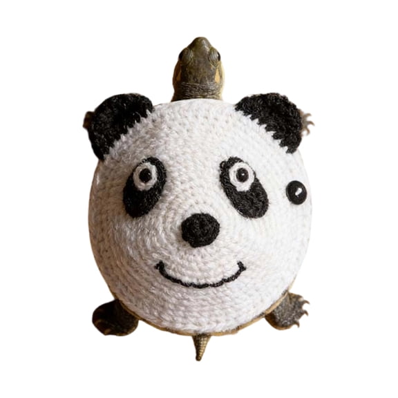 SHENERDA Pet Tortoise Sweater Panda-Themed Soft Handmade Cute Small Turtle Warm Costume for Christmas Halloween Party Cosplay Photography normal