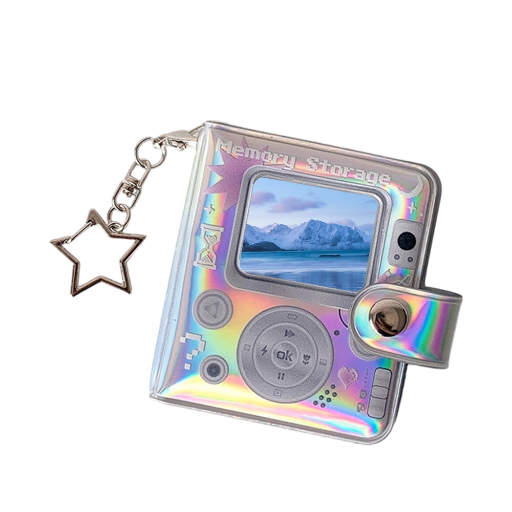 SHENERDA Photo Album Bag Charm Portable Small Double-Sided Cute Retro ...
