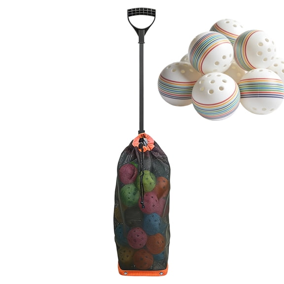 SHENERDA Pickle Ball Picker Telescopic Handle Adjustable Compact Tennis Ball Retriever Basket for Men Women Boys Girls Youth Teens Athletes Cyclists Golfers Indoor capable