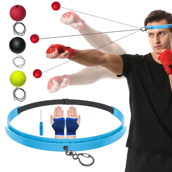 SHENERDA Reflex Ball Adjustable Band Reaction Trainer Headband Ball Boxing for Christmas Stocking Boy Kids Teens Adults Men Youth methodical