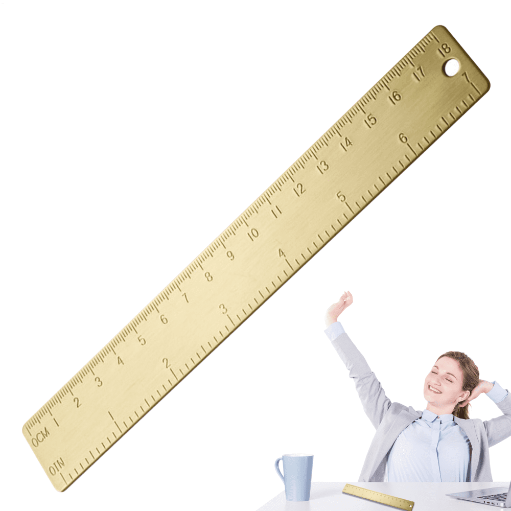 18cm Long Ruler SHENERDA Straight Ruler 18cm Precise Vintage Multifunctional Tool Metal ...