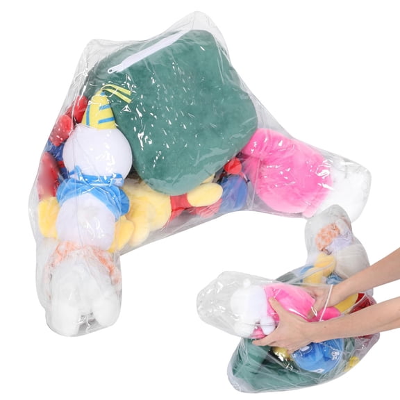 SHENERDA Stuffed Animal Bean Bag Storage Clear Waterproof Organizer 30L Stuffed Animal Storage Bean Bags for Kids Boys Girls Playroom Bedroom Game Room Daycare Nursery Corner Dorm way