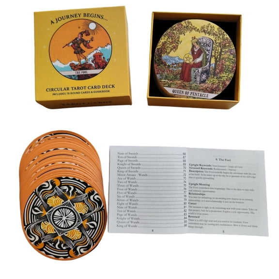 SHENERDA Tarot Cards Deck Portable Tarot Deck with Guidebook Board Playing Games for Adults Family Nights Holiday Festivals Social Travel Home Office Camping
