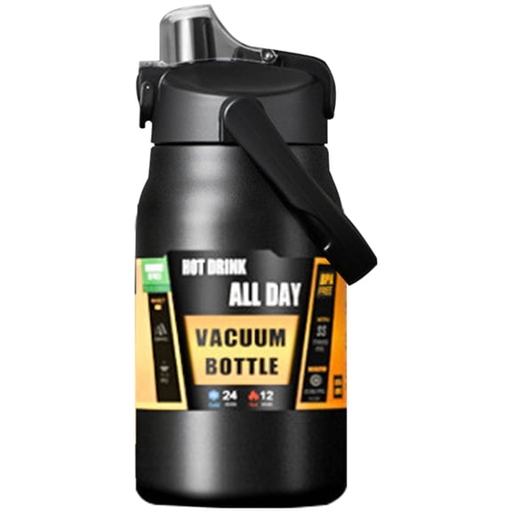 SHENERDA Thermal Bottle Insulated Mug with Handle Keep 8H Heat and 12H Cold Large Capacity Stainless Steel Water Bottle for Hiking Backpacking Outdoor Sports Gym Indoor Workplace Home supple