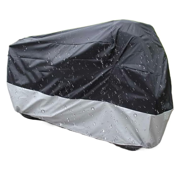 SHENERDA Waterproof Motorcycle Cover Elastic Shed Garage Tarp with Lock-Holes Cover for Motorcycle for Bike Bicycle Scooter Garage Outside Storage Travel Camping Transport