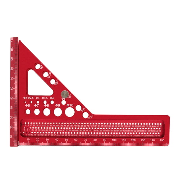 SHENERDA Woodworking Square Protractor Triangle Ruler 3D Aluminum Measuring Ruler Layout High Precision Measuring Tool Miter Square Protractor for Engineers