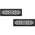 SHENGHE Black Air Vent Registers, Grilles & Vents 16 in X 5.5 in. Cast