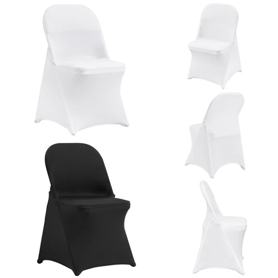 SHENGJINSH 100Pcs Black Stretch Chair Covers, Universal Parsons Chair Cover for Dining, Banquets, Parties