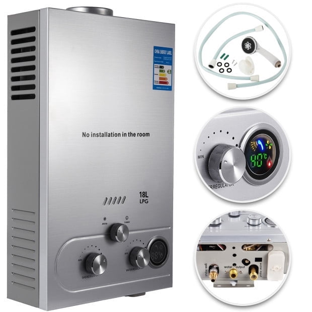 18L Propane Tankless Water Heater - Portable 4.74 GPM Instant Hot Water For RV Camping & Boats