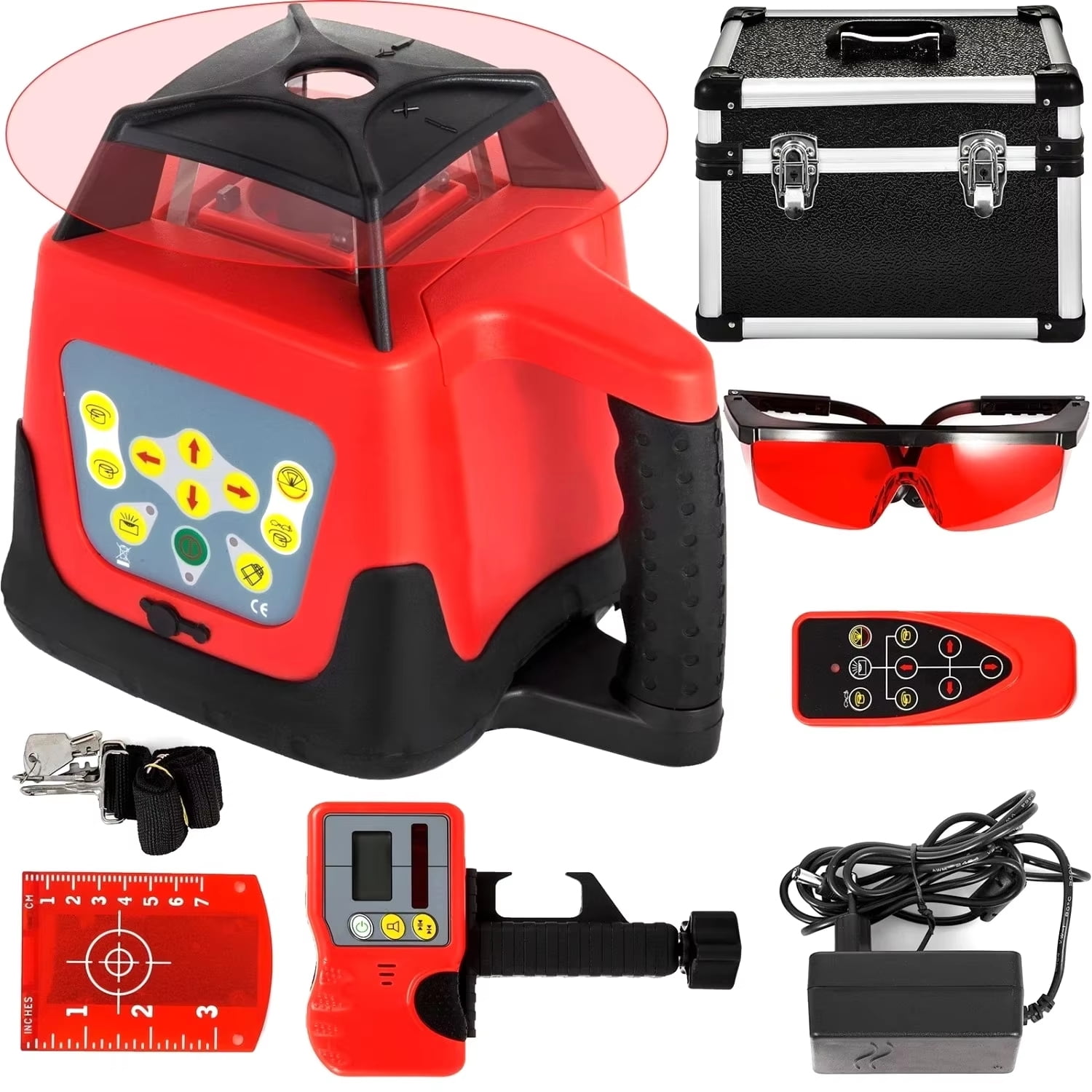 SHENGJINSH 360 Laser Level Machine Rotary Green Cross Line Laser Leveler Self-Leveling 500m Scanning Measurement Tools