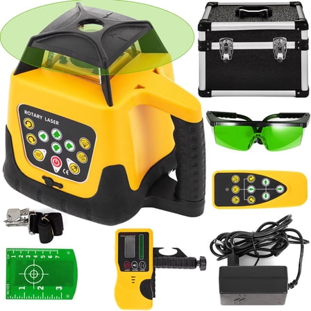SHENGJINSH 360 Laser Level Machine Rotary Red Cross Line Laser Leveler Self-Leveling 500m Scanning Measurement Tools