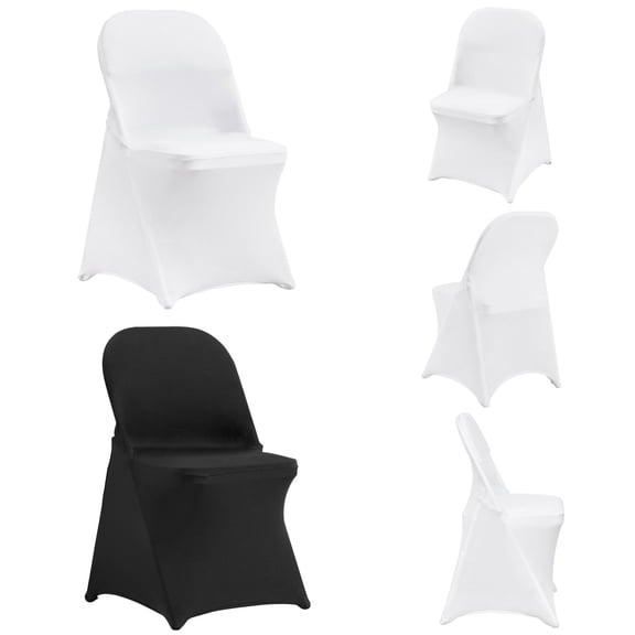 SHENGJINSH 50Pcs Universal Stretch Chair Cover, Removable Washable Protective Slipcovers for Wedding Party Dining Banquet