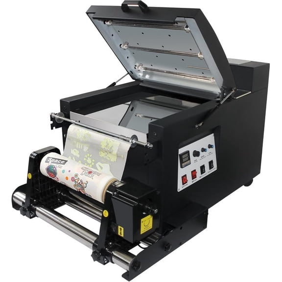 SHENGJINSH A3 DTF Powder Shaking Machine, 13.4in Automatic DTF Powder Shaker and Dryer with Auto Winding Function, All in One DTF Curing Oven Shaker Machine