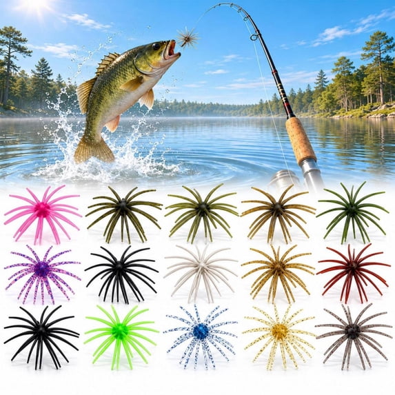 SHENGLUO Multi Jointed Sea Urchin Creature Lure Floating Design With Built In Rattles For Maximum Attraction Bass Trout And Walleye Fishing