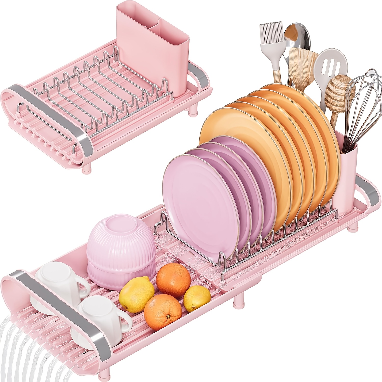 Curated visual reference: Fresh Look at Shengmin Expandable Dish Rack Stainless Steel Compact Dish Drainer With