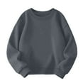 thumbnail image 1 of SHENGSI Boys and Girls Spring, Autumn and Winter Thickened Solid Color Round Neck Long-Sleeved Terry Top Off-Shoulder Sweatshirt, Boys and Girls Spring Autumn and Winter Models Thickened Solid, 1 of 8