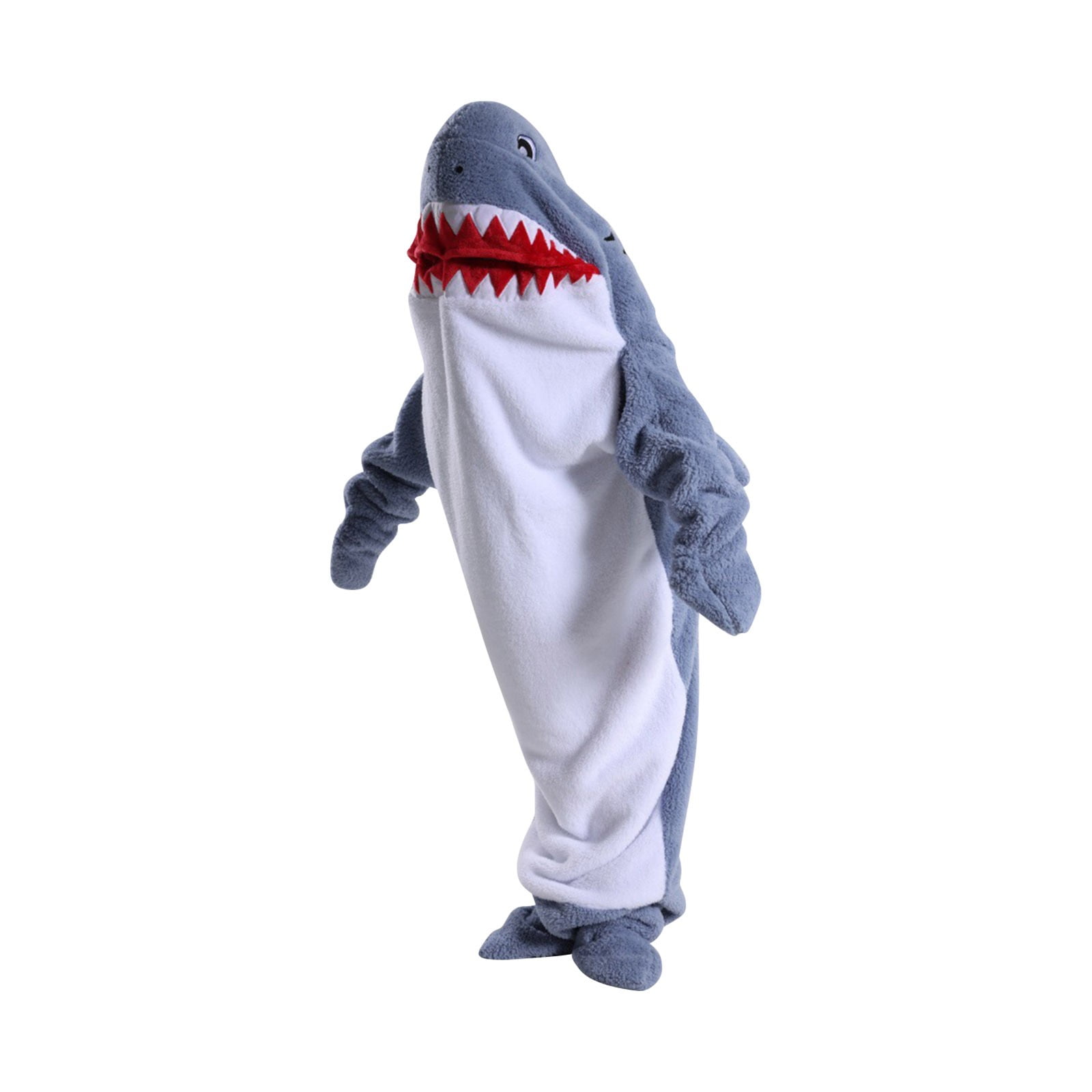 SHENGSI Kids Shark Whale Flannel Sleeping Bag Onesie, Blanket Hoodie Unisex Wearable Hoodie Blanket Soft Cozy Flannel Hoodie Cute for Children