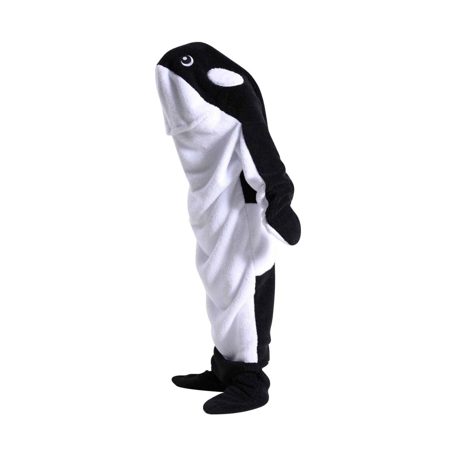SHENGSI Kids Shark Whale Flannel Sleeping Bag Onesie, Blanket Hoodie Unisex Wearable Hoodie Blanket Soft Cozy Flannel Hoodie Cute for Children