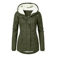 SHENGSI Long Sleeve Zipper Pocket Padded Outer Jacket Women Fashion
