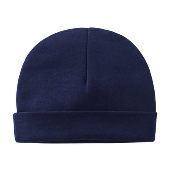 SHENGSI Newborn Baby Hat Autumn and Winter New Solid Color Cotton Double-Layer Dome Hat, Newborn Baby Hat Autumn and Winter New Solid Color Cotton Double Layer Dome Cap
