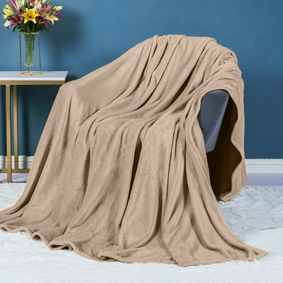 SHENGXINY Bath Towels,Extra Large Super Soft Warm Fleece Blanket.Throw Rug Sofa Bedding,Home Decor Brown 16.69x27.56 in
